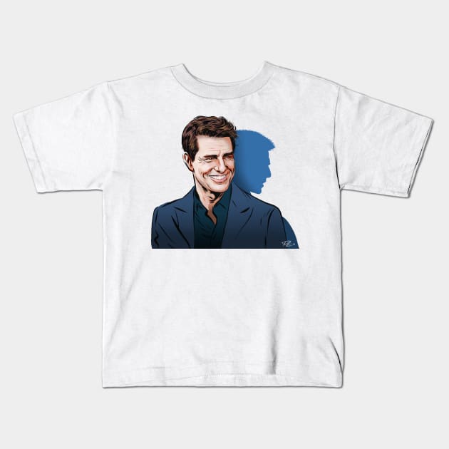 Tom Cruise - An illustration by Paul Cemmick Kids T-Shirt by PLAYDIGITAL2020